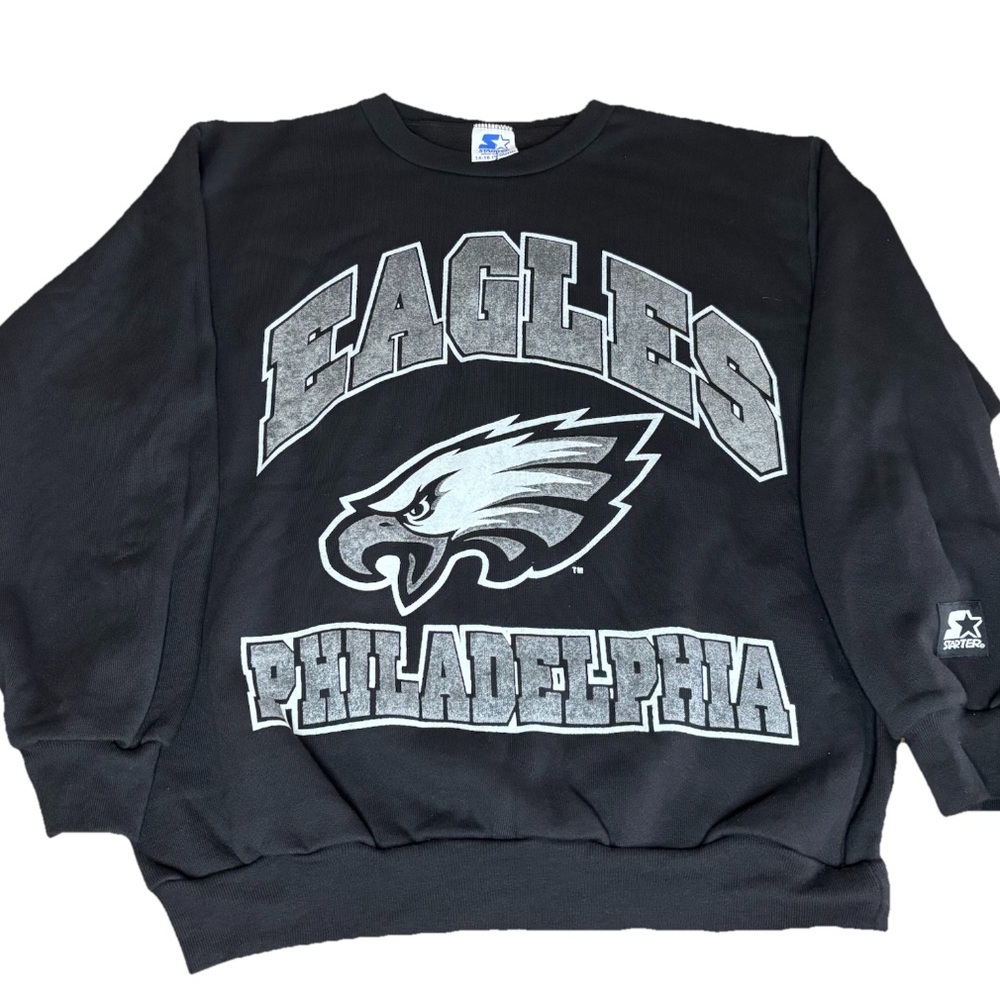 Vintage STARTER Philadelphia Eagles Crewneck Sweatshirt 
Youth Large USA 50-50